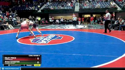 7A-150 lbs Cons. Round 3 - Riley Price, Lowndes HS vs Ryan Banister, Camden County