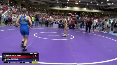 105 lbs Quarterfinal - Candace Calvert, MO vs Alissa Cowing, KS