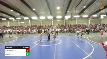 57 lbs 3rd Place - Kaius Cordova, Stout Wr Acd vs Kanon Huff, LaVeta Raptors