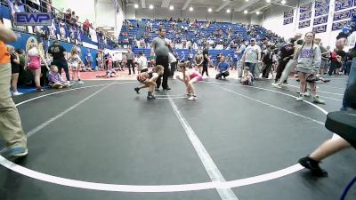 62 lbs Rr Rnd 3 - Ashlynn Clark, Choctaw Ironman Youth Wrestling vs Oakley Leverich, Cushing