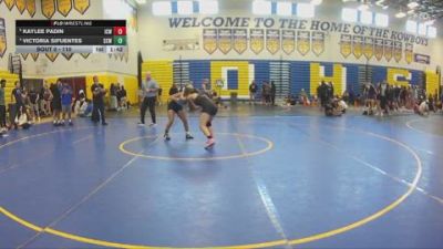 110 lbs Quarterfinal - Kaylee Padin, Kongkrete Wrestling Academy vs Victoria Sifuentes, Gladiator Wrestling