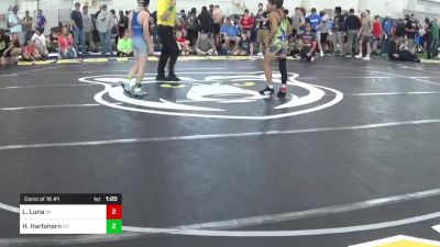 102-S Mats 1-5 3:00pm lbs Consi Of 16 #1 - Luciano Luna, MI vs Hoyt Hartshorn, OH