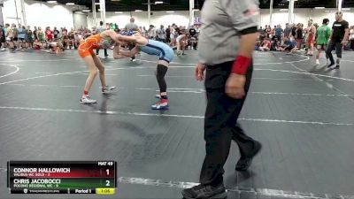 120 lbs Round 1 (8 Team) - Chris Jacobocci, Pocono Regional WC vs Connor Hallowich, Validus WC Gold