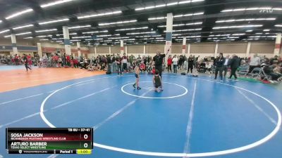 37-41 lbs Round 2 - Sosa Jackson, Richardson Mustang Wrestling CLub vs Arturo Barber, Texas Select Wrestling