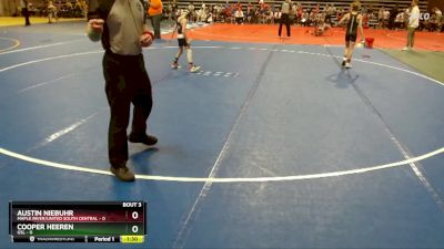 85 lbs Quarterfinals (8 Team) - Austin Niebuhr, Maple River/United South Central vs Cooper Heeren, GSL