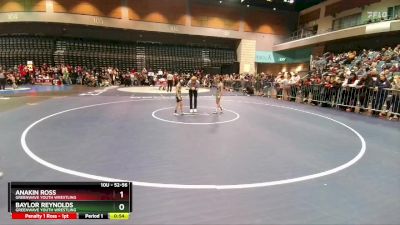 52-56 lbs Round 2 - Anakin Ross, Greenwave Youth Wrestling vs Baylor Reynolds, Greenwave Youth Wrestling