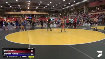 132 lbs Champ. Round 2 - Hunter Shike, IL vs Spencer Mosier, KS
