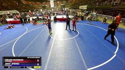 125 lbs 1st Place Match - Arkadii Oganisian, California vs Jimmy Jimenez, California