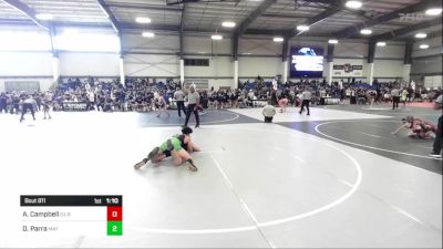 190 lbs Round Of 16 - Anthony Campbell, Gilbert WC vs Dante Parra, Mat Monsters