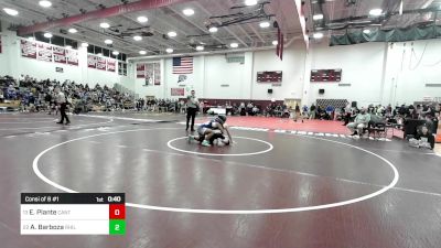 144 lbs Consi Of 8 #1 - Evan Plante, Canton vs Amare Barboza, Rocky Hill