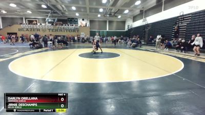 100 lbs Cons. Semi - Jirnie Deschamps, Kelso (Girls) vs Darlyn Orellana, Aberdeen (Girls)