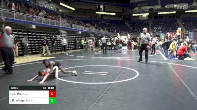 65 lbs Consi Of 32 #2 - Gage Pio, Pleasant Valley vs Omari Wingard, Hickory