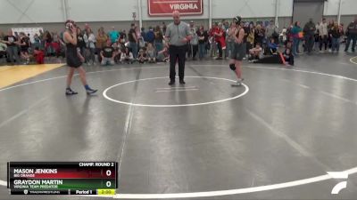 87 lbs Champ. Round 2 - Graydon Martin, Virginia Team Predator vs Mason Jenkins, Big Orange