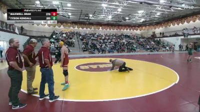 132 lbs Quarterfinal - Maxwell Jirak, Star Valley vs Tyson Kendall, Jackson Hole