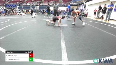 80 lbs Consi Of 4 - Beau Ferrell, Weatherford Youth Wrestling vs Gus Camarillo, Standfast OKC