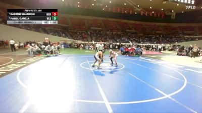 5A Boys 113 lbs Champ. Round 1 - Pabel Garcia, Wilsonville Boys vs Easton Waldron, Mountain View Boys