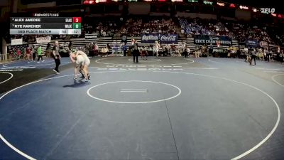 D 1 132 lbs 3rd Place Match - Kye Karcher, Walker vs Alex Amedee, East Ascension