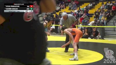 108 lbs 5th Place Match - Xavier Araujo, John Barrett Middle School vs Titus Pendleton, Vacaville Wreslting Club