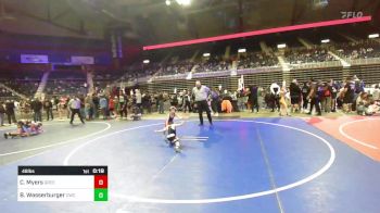 46 lbs Consi Of 4 - Cash Myers, Green River Grapplers vs Blake Wasserburger, Cwc