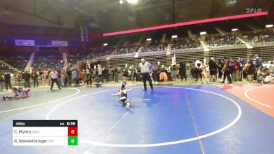 46 lbs Consi Of 4 - Cash Myers, Green River Grapplers vs Blake Wasserburger, Cwc
