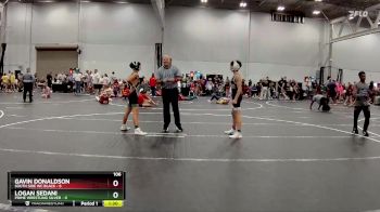 106 lbs Round 4 (8 Team) - Gavin Donaldson, South Side WC Black vs Logan Sedani, Prime Wrestling Silver