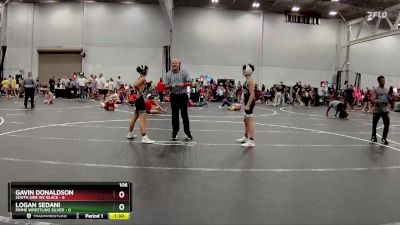 106 lbs Round 4 (8 Team) - Gavin Donaldson, South Side WC Black vs Logan Sedani, Prime Wrestling Silver