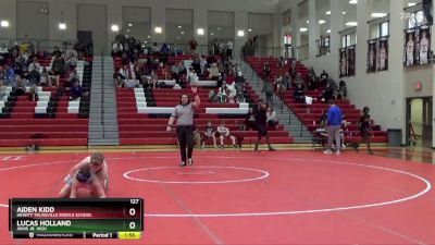 127 lbs Round 4 - Aiden Kidd, Hewitt Trussville Middle School vs Lucas Holland, Arab Jr. High