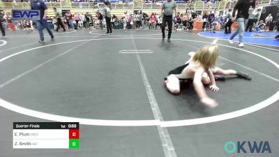 49-52 lbs Quarterfinal - Emmi Plum, Grover Rains Wrestling Club vs Zola Smith, HBT Grapplers