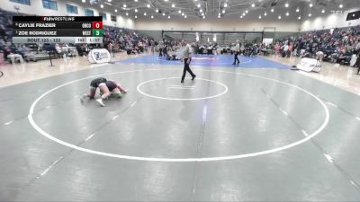 120 lbs Quarterfinal - Zoe Rodriguez, Westfield vs Caylie Frazier, Orange County