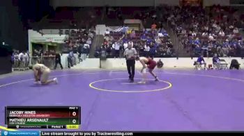 197 lbs Champ. Round 1 - Mathieu Arsenault, Coe College vs Jacoby Hines, Nebraska Wesleyan University
