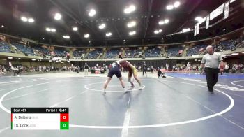 215 lbs Cons. Round 1 - Sean Cook, Niles Notre Dame vs Alec Deltoro, East Peoria