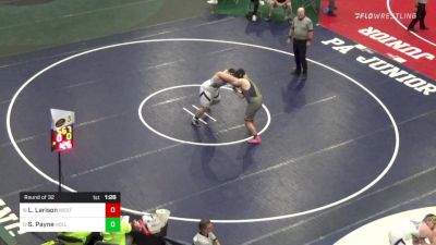 252 lbs Round Of 32 - Logan Larison, West Chester Henderson vs Scott Payne, Hollidaysburg