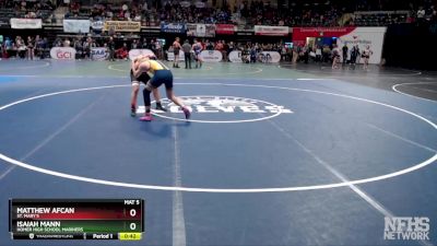 189 lbs Cons. Round 2 - Matthew Afcan, St. Mary`s vs Isaiah Mann, Homer High School Mariners