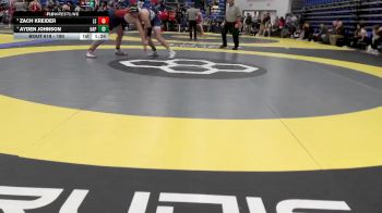 190 lbs Quarterfinal - Zach Kreider, Lima Shawnee vs Ayden Johnson, Napoleon