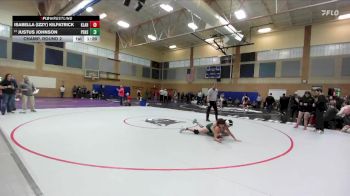 120lbs Champ. Round 2 - Isabella (Izzy) Kilpatrick, Klahowya (Girls) vs Justus Johnson, Peninsula (Girls)