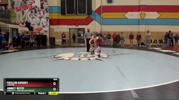 100 lbs Champ. Round 1 - Taylor Kimzey, Laramie vs Abbey Boyd, Lingle-Ft. Laramie/Southeast