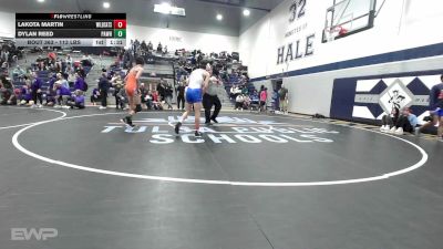 113 lbs Semifinal - Lakota Martin, Braggs vs Dylan Reed, Pawhuska Huskies JH