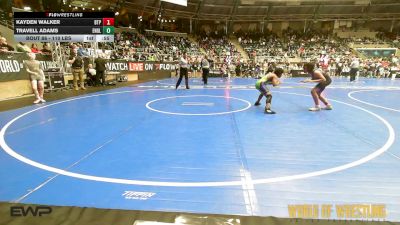 110 lbs Consi Of 16 #2 - Kayden Walker, Tulsa Blue T Panthers vs Travell Adams, Englewood Live Wire