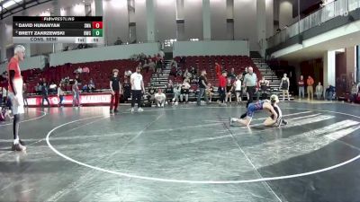 74 lbs Cons. Semi - David Hunanyan, Scanlan Wrestling Academy vs Brett Zakrzewski, Ranger Wrestling Club
