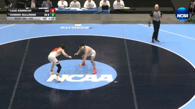 149 lbs 1st Place Match - Dominik Mallinder, Wis.-Whitewater vs Cade Siebrecht, Central (IA)