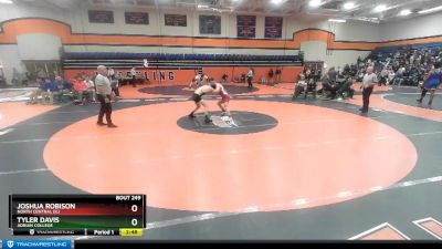 133 lbs Cons. Round 2 - Tyler Davis, Adrian College vs Joshua Robison, North Central (IL)