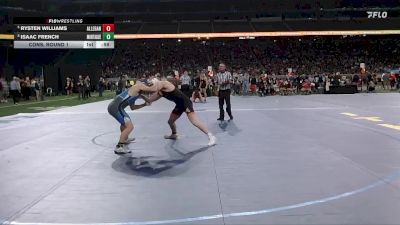 D3-175 lbs Cons. Round 1 - Rysten Williams, Allegan vs Isaac French, Montague