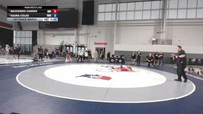 120 lbs 1st Place Match - MacKenzie Carder, Orange Fire vs Kaura Coles, The Compound