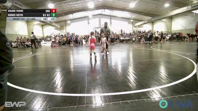 37 lbs Rr Rnd 1 - Zadie Todd, Eufaula Ironheads Wrestling Club vs Kenzi Keys, MilLard South Wrestling Club