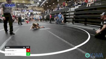 58 lbs Semifinal - Emmett Alvarado, Comanche Takedown Club vs Rodie Brite, Newcastle Youth Wrestling