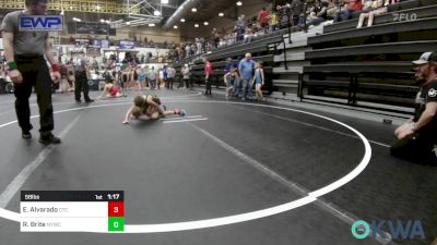 58 lbs Semifinal - Emmett Alvarado, Comanche Takedown Club vs Rodie Brite, Newcastle Youth Wrestling