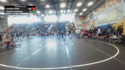 132 lbs Champ. Round 2 - Draven Thompson, Winter Haven High vs Lawson Gobeli, Cocoa Beach WC