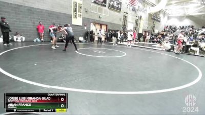 185 lbs Quarterfinal - Jorge Luis Miranda Guadarrama, Sunnyvale Wrestling Club vs Aidan Franco, Central