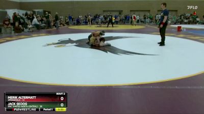 88 lbs Semis (4 Team) - Jack Skoog, UNC (United North Central) vs Merik Altermatt, Springfield