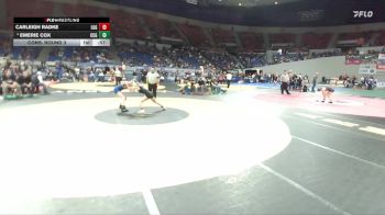 4A/3A/2A/1A Girls 110 Cons. Round 3 - Emerie Cox, Crook County Girls vs Carleigh Radke, La Grande Girls